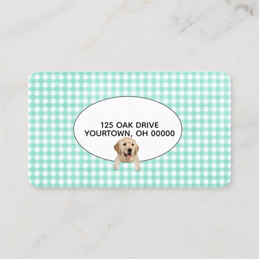 ポープリントオンジンガムペットグルーミング 名刺 (裏面)