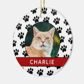 ポープリントカスタムのペット写真 セラミックオーナメント (左)