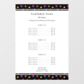 ポープリントカラフルプロフェッショナルペットサロンサービス ウィンドウサイン (シート)