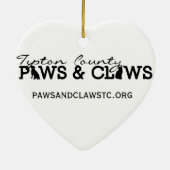 ポープリントクリスマスオーナメント/前足と爪 セラミックオーナメント (裏面)