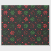 ポープリントクリスマスデザイン ラッピングペーパー (フラット)