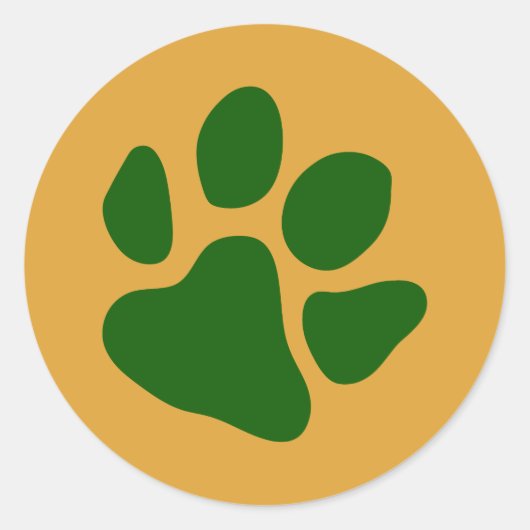 ポープリントグリーン ラウンドシール (正面)