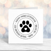 ポープリントグルーミングビジネスハートラウンドアドレス セルフインキングスタンプ