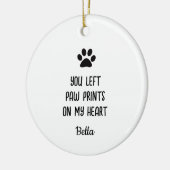 ポープリントサインペット記念パーソナライズされた写真 セラミックオーナメント (左)