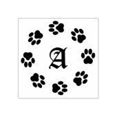 ポープリントサークルゴム印（モノグラム付） ラバースタンプ (インプリント)