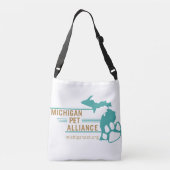 ポープリントチューリップCrossbodyまたは肩バッグ クロスボディバッグ (裏面)