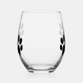 ポープリントデザイン熱ワイングラス ステムなしワイングラス (左)