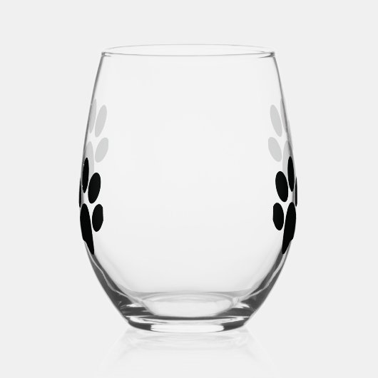 ポープリントデザイン熱ワイングラス ステムなしワイングラス (左)