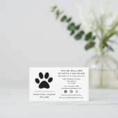 ポープリントドッグウォーカーキャットペットシッターSNS 名刺 (スタンド正面)