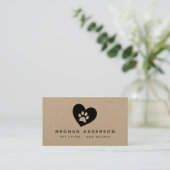 ポープリントドッグウォーカーペットシッターKraft 名刺 (スタンド正面)