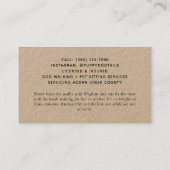 ポープリントドッグウォーカーペットシッターKraft 名刺 (裏面)