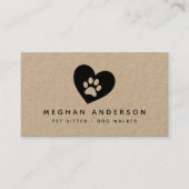 ポープリントドッグウォーカーペットシッターKraft 名刺 (正面)