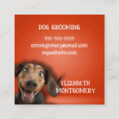ポープリントドッグトリマー スクエア名刺 (裏面)