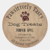 ポープリントドッグトリート ラウンドシール (正面)