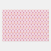 ポープリントドッグハートバレンタイン ラッピングペーパーシート (正面2)