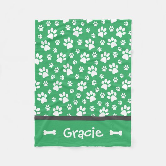 ポープリントドッグパーソナライズされたフリースブランケット フリースブランケット (正面)
