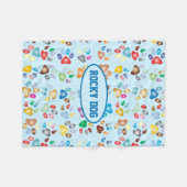 ポープリントドッグフリースブランケット フリースブランケット (正面(横))