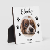 ポープリントドッグペットの名前と写真 フォトプラーク (正面)