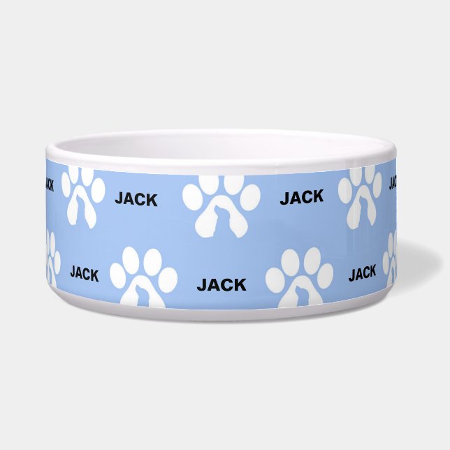 ポープリントドパーソナライズされたッグ ボウル (正面)