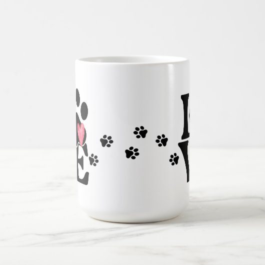 ポープリントハートコーヒーマグ コーヒーマグカップ (中央)