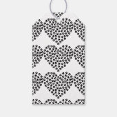 ポープリントハートシルエットギフトラベル ギフトタグ (正面)