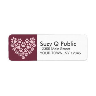ポープリントハート個人住所 シール