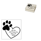 ポープリントハート差出人住所ゴムスタンプ ラバースタンプ (押印)