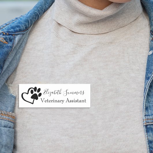 ポープリントハート獣医ビジネス 名札