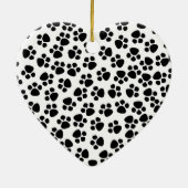 ポープリントハート磁器オーナメント セラミックオーナメント (裏面)