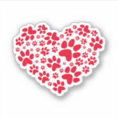 ポープリントハート シール (正面)