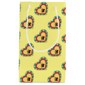 ポープリントハート スモールペーパーバッグ (正面)