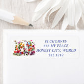 ポープリントバードハウス差出人住所ラベル ラベル (インサイチュ)