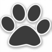 ポープリントパターンカスタムキュートブラックスタイリッシュ シール (正面)