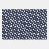 ポープリントピンクレッドブルー誕生日クリスマス ラッピングペーパーシート (正面2)