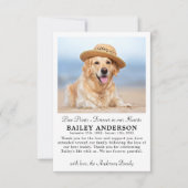 ポープリントフォーエバーペットメモリアル悔やみや弔慰写真 サンキューカード (正面)