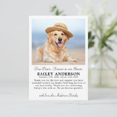 ポープリントフォーエバーペットメモリアル悔やみや弔慰写真 サンキューカード (スタンド正面)