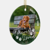 ポープリントフォーエバー愛する名前カーブ文字 セラミックオーナメント (右)