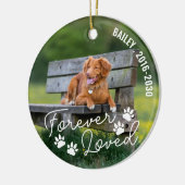 ポープリントフォーエバー愛する名前カーブ文字 セラミックオーナメント (左)