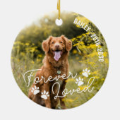 ポープリントフォーエバー愛する名前カーブ文字 セラミックオーナメント (裏面)