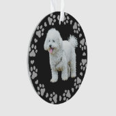 ポープリントフレームカスタムのペットフォト オーナメント (正面)