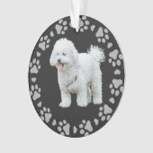 ポープリントフレームカスタムのペットフォト オーナメント (正面)