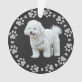 ポープリントフレームカスタムのペットフォト オーナメント (正面)