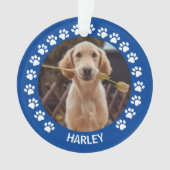 ポープリントフレームカスタムのペットフォト オーナメント (正面)