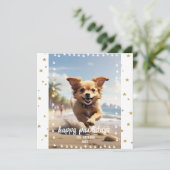 ポープリントフレームカスタムのペットフォト シーズンカード (スタンド正面)