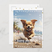 ポープリントフレームカスタムのペットフォト シーズンポストカード (正面/裏面)