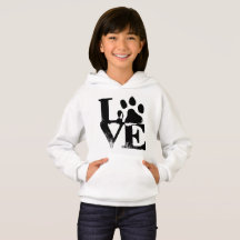 ポープリントフード付きスウェットシャツ