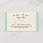 ポープリントブラシストロークパターン犬の名刺 名刺 (裏面)