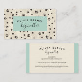 ポープリントブラシストロークパターン犬の名刺 名刺 (正面/裏面)