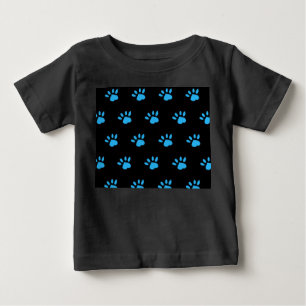 ポープリントベビーのTシャツ(黒と青) ベビーTシャツ