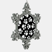 ポープリントペーターオーナメント スノーフレークピューターオーナメント (左)